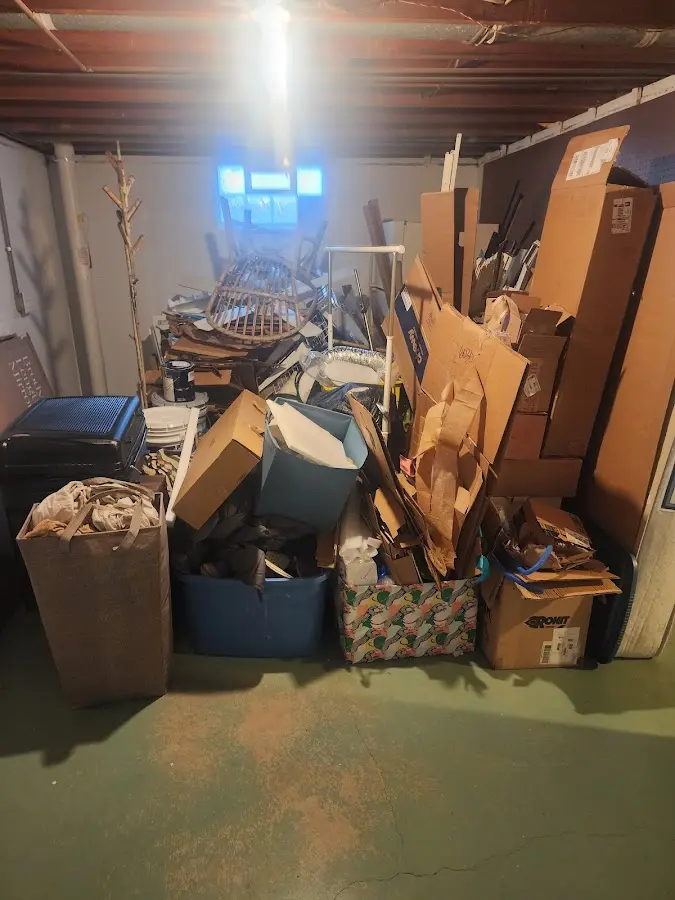 Roll-off dumpster container at job site for 15 Yard Dumpster Rental in Sioux Center